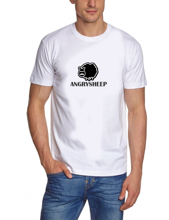 ANGRY SHEEP T-Shirt  Schwarz  S M L XL 2XL 3XL 4XL 5XL T-Shirt oder Hoodie Sweatshirt Pullover mit Kapuze