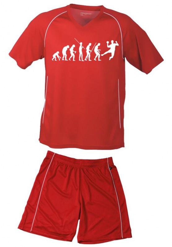 TRIKOTSET mit DEINEM NAMEN + NUMMER ! HANDBALL Evolution Kinderhandball Trikot + Hose  Kids 98-104, 110-116, 122-128, 134-140, 146-152, 158-164 cm schwarz, rot, blau. Grün, orange, weiß, gelb