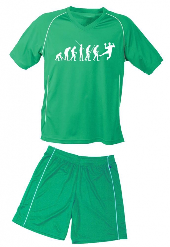 TRIKOTSET mit DEINEM NAMEN + NUMMER ! HANDBALL Evolution Kinderhandball Trikot + Hose  Kids 98-104, 110-116, 122-128, 134-140, 146-152, 158-164 cm schwarz, rot, blau. Grün, orange, weiß, gelb