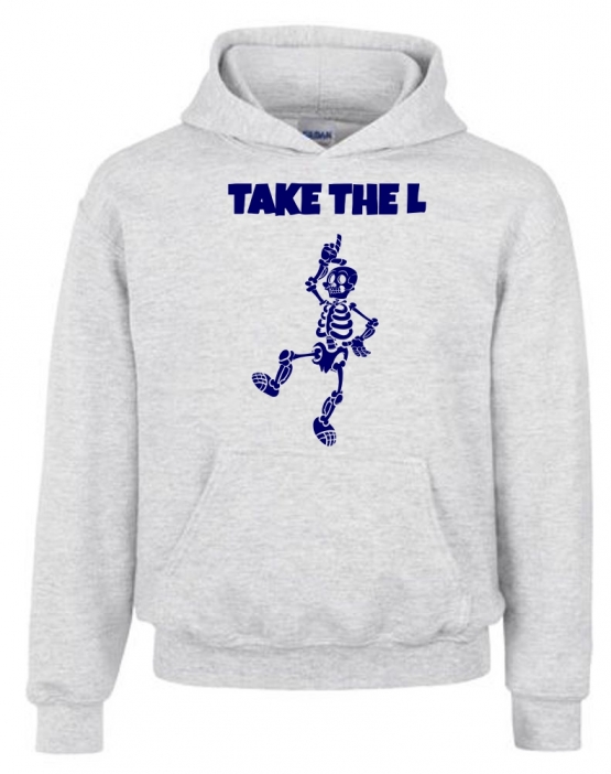 TAKE THE L DABBING Skelett Hoodie Sweatshirt mit Kapuze Gr. 116 128 140 152 164 cm Halloween