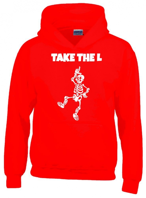 TAKE THE L DABBING Skelett Hoodie Sweatshirt mit Kapuze Gr. 116 128 140 152 164 cm Halloween