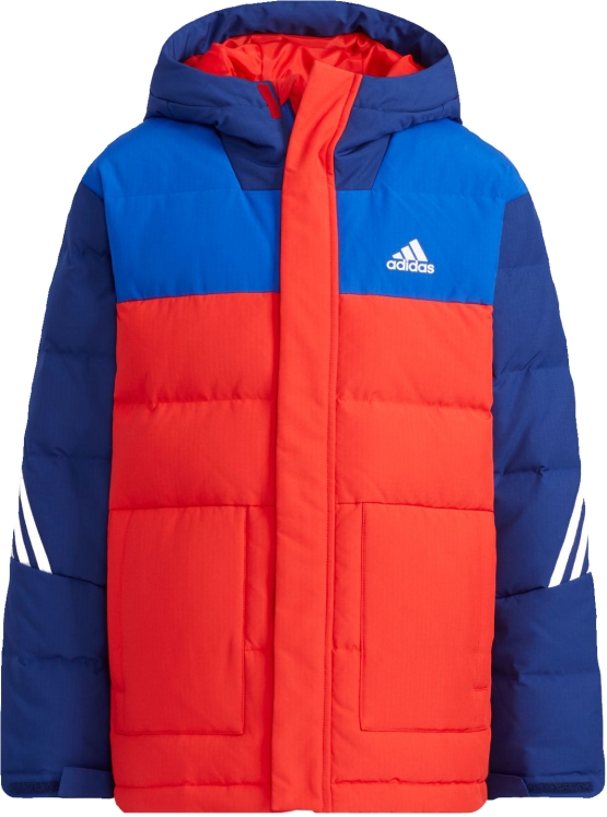 Adidas Kinderjacke Rot-Blau Gr. 128 134 140 152 164 176 Winterjacke mit Daunen Jungen + Mädchen