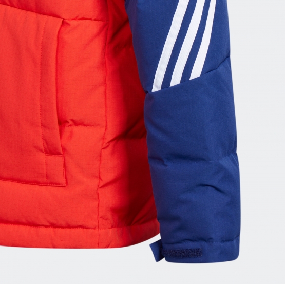 Adidas Kinderjacke Rot-Blau Gr. 128 134 140 152 164 176 Winterjacke mit Daunen Jungen + Mädchen