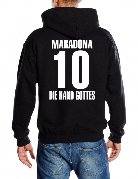 MARADONA Die Hand Gottes Hoodie schwarz