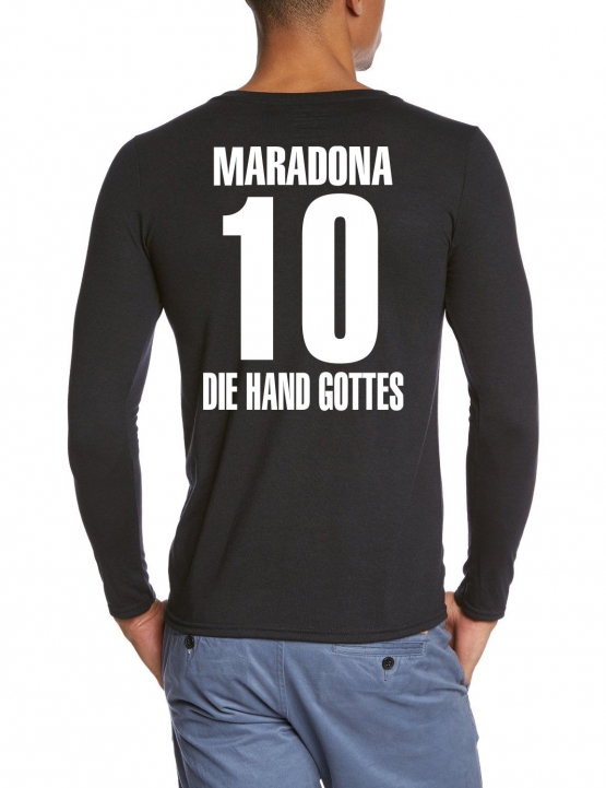 MARADONA langarmt-shirt DIE HAND GOTTES NR10