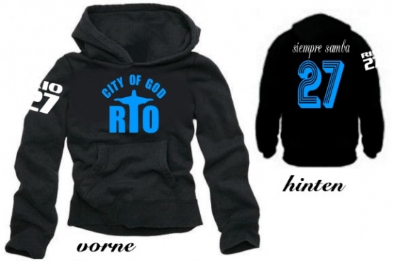 HOODIE schwarz RIO simpre samba HOODIE schwarz Nr.27