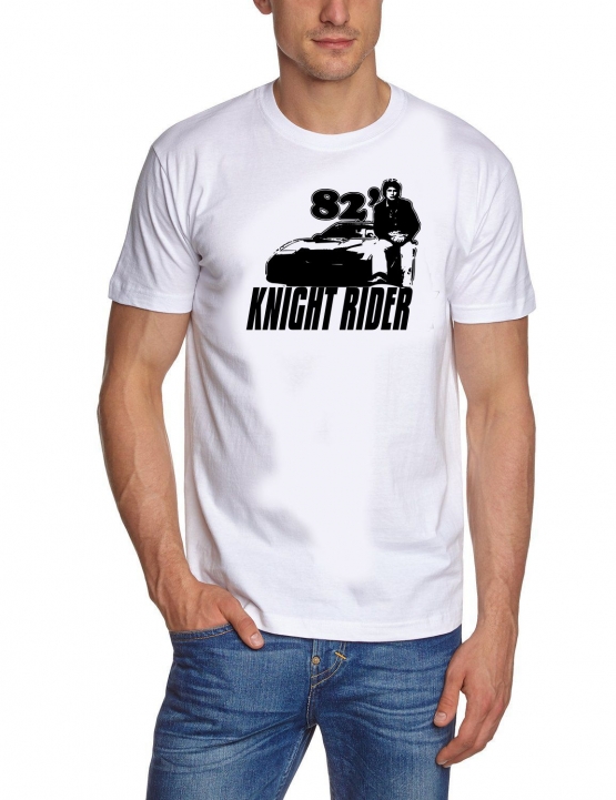 KNIGHT RIDER t-shirt hellblau / rot