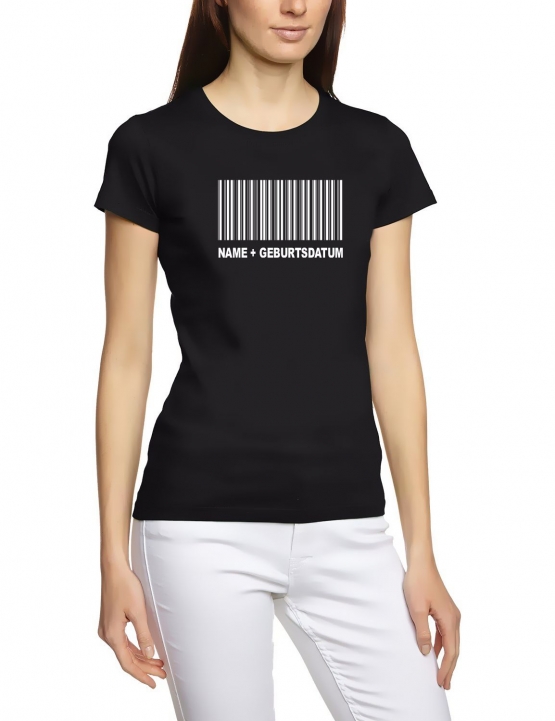 BARCODE GIRLY T-SHIRT schwarz oder ROSA