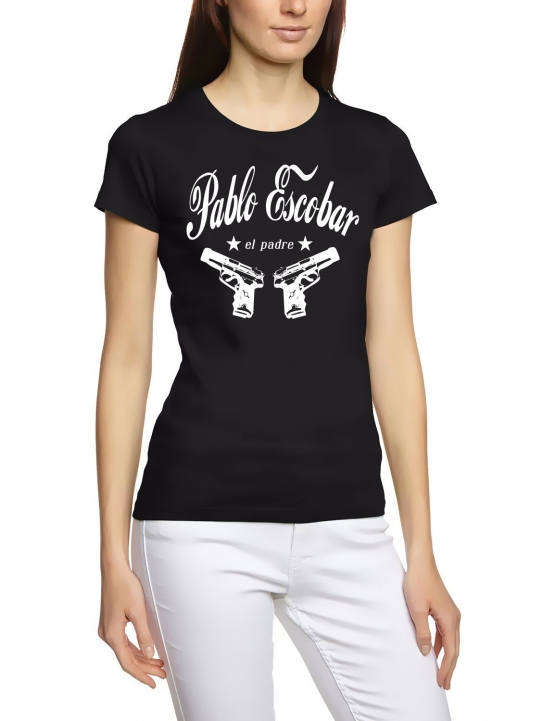 PABLO ESCOBAR GIRLY T-SHIRT el padre schwarz