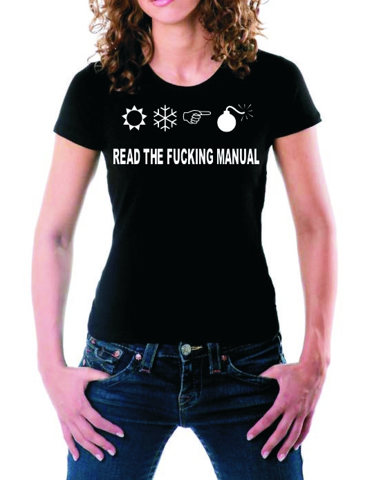 READ THE FUCKING MANUAL GIRLY T-SHIRT S-XL