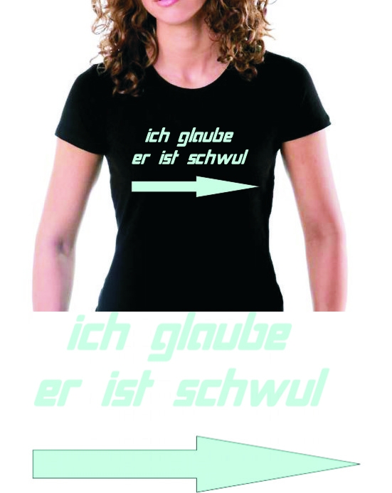 Ich glaube es ist Schwul GIRLY T-SHIRT schwarz