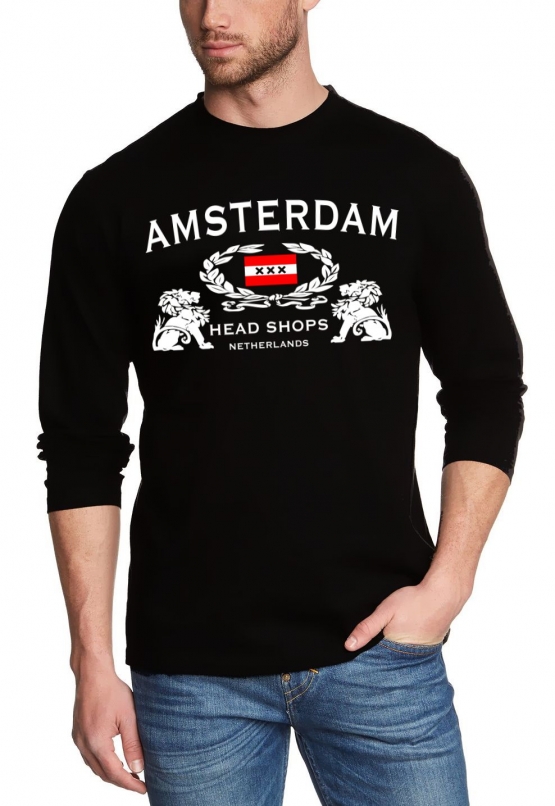 AMSTERDAM head shop LONGSLEEVE schwarz