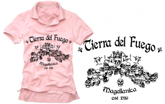 TIERRA DEL FUEGO POLOSHIRT PINK - SCHWARZ S-XXL