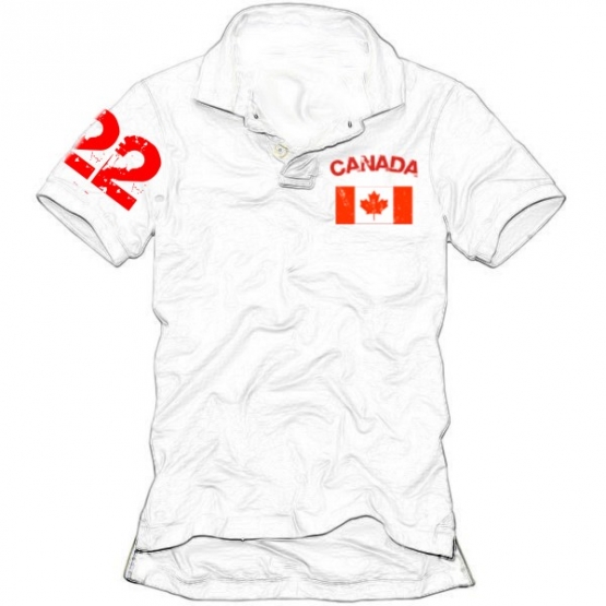 KANADA POLOSHIRT weiss CANADA S-XXL