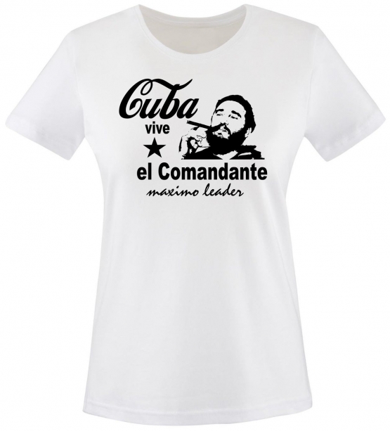 FIDEL CASTRO VIVE CUBA GIRLY T-SHIRT