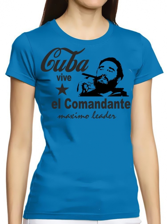 FIDEL CASTRO VIVE CUBA GIRLY T-SHIRT