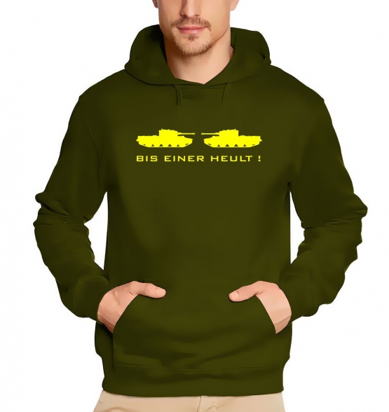 BIS EINER HEULT - KAPUZEN SWEATSHIRT OLIV