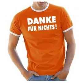 DANKE FÜR NICHTS - RINGER T-SHIRT