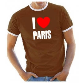 I LOVE PARIS - TSHIRT RINGER T-SHIRT