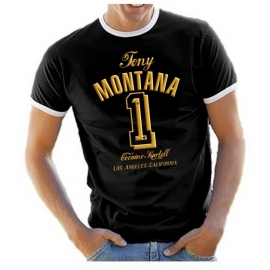 TONY MONTANA NR.1 cocaine business Druck in GOLD