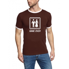 GAME OVER T-SHIRT RINGER S M L XL XXL