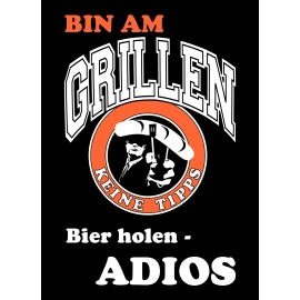 GRILLSCHÜRZE - Bin am grillen - Bier bringen - ABFLUG