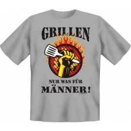 Grillen - Nur was für Männer T-SHIRT - hellgrau - BBQ