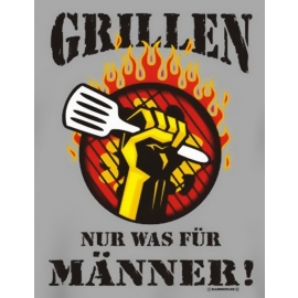 Grillen - Nur was für Männer T-SHIRT - hellgrau - BBQ