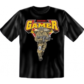 CAUTION GAMER ! T-SHIRT S M L XL XXL