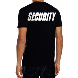 SECURITY - T-SHIRT - reflektierender Druck vorne + hinten Sicherheitsdienst Türsteher Ladendetektive Einlasskontrolle S M L XL XXL 3XL 4XL 5XL