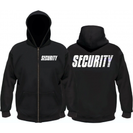 SECURITY - SWEATSHIRT mit Kapuze - reflektierende Folie