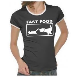 FAST FOOD Girly Ringer S M L XL