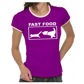 FAST FOOD Girly Ringer S M L XL