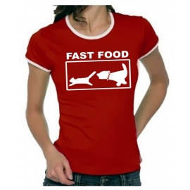 FAST FOOD Girly Ringer S M L XL