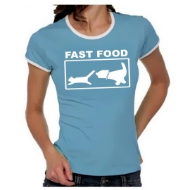 FAST FOOD Girly Ringer S M L XL