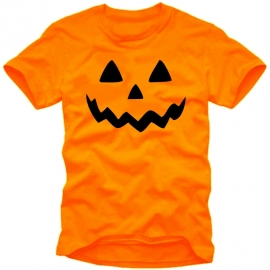 Halloween T-SHIRT Kürbis Kinder + Erwachsene orange