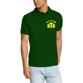 Rio city of God - POLOSHIRT vers. Farben vo+hi