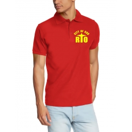 Rio city of God - POLOSHIRT vers. Farben vo+hi