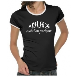 Parkour evolution Girly Ringer  T-SHIRT S M L XL XXL XXXL