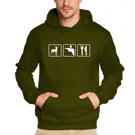 JÄGER HOODIE Sweatshirt Schützenkönig Grillen