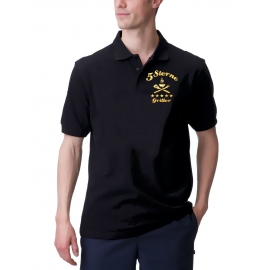 5 Sterne Griller - POLOSHIRT Druck vorne + hinten !