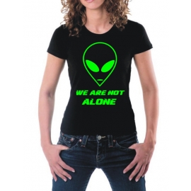 We are not alone - T-SHIRT schwarz-neon S-XXXL