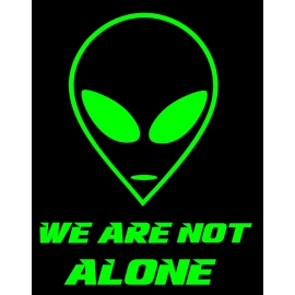 We are not alone - T-SHIRT schwarz-neon S-XXXL