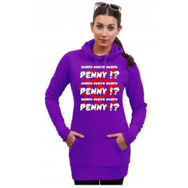 PENNY?! PENNY?! - Long Hoodie Sweatshirt mit Kapuze Damen - Big