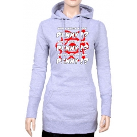 PENNY?! PENNY?! - Long Hoodie Sweatshirt mit Kapuze Damen - Big