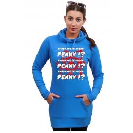 PENNY?! PENNY?! - Long Hoodie Sweatshirt mit Kapuze Damen - Big