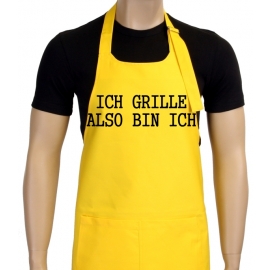 Ich grille - also bin ich ! Grillschürze Sokrates in vers. Farbe