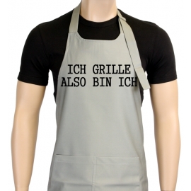 Ich grille - also bin ich ! Grillschürze Sokrates in vers. Farbe