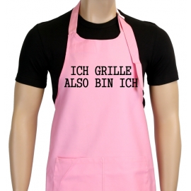 Ich grille - also bin ich ! Grillschürze Sokrates in vers. Farbe