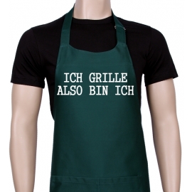 Ich grille - also bin ich ! Grillschürze Sokrates in vers. Farbe